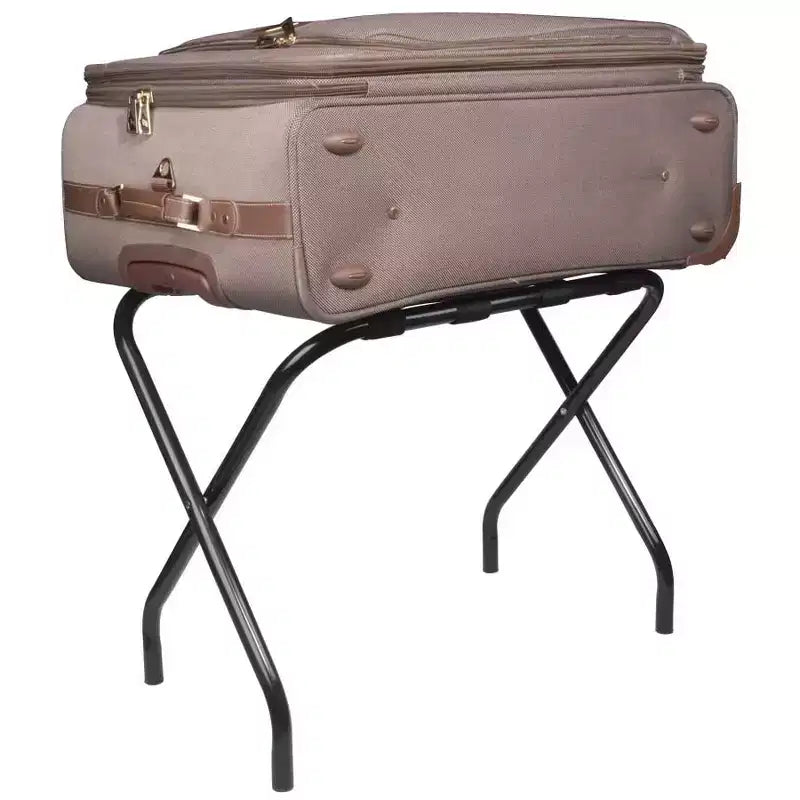 Porte-bagages pliant, support de valise élégant, noir