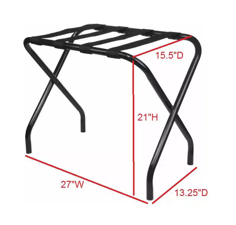 Porte-bagages pliant, support de valise élégant, noir