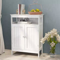 AndMakers 23.62 in. W. x 11.81 in. D x 31.5 in. H White Linen Cabinet with 2 Doors and 1 Shelf
