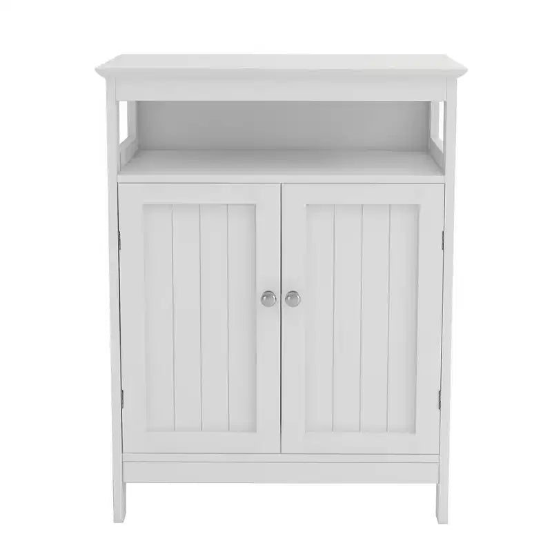 Meuble de salle de bain blanc avec 2 portes et 1 étagère, 23,62 po L x 11,81 po P x 31,5 po H