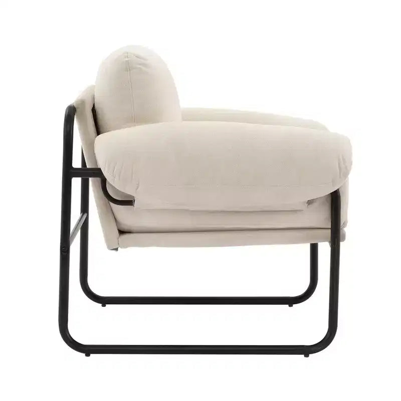 Fauteuil d'appoint en laine d'agneau Moore pour chambre à coucher, salle de réception, coin lecture, salon