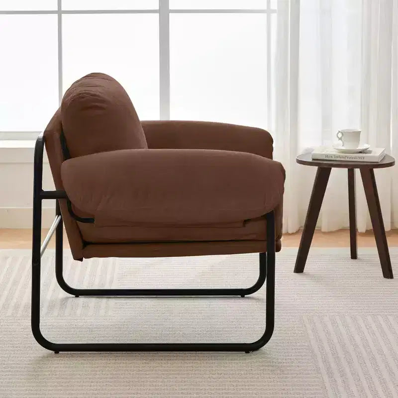 Fauteuil d'appoint en laine d'agneau Moore pour chambre à coucher, salle de réception, coin lecture, salon