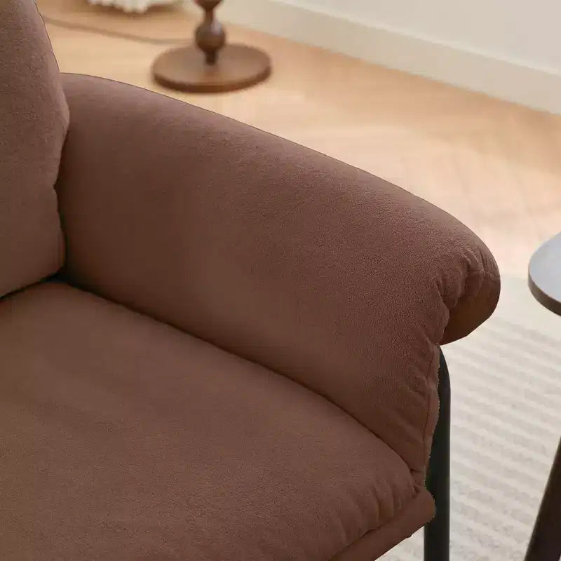 Fauteuil d'appoint en laine d'agneau Moore pour chambre à coucher, salle de réception, coin lecture, salon