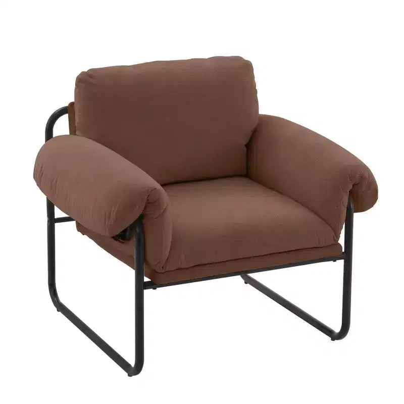 Fauteuil d'appoint en laine d'agneau Moore pour chambre à coucher, salle de réception, coin lecture, salon