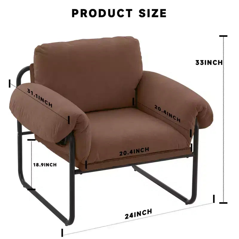 Fauteuil d'appoint en laine d'agneau Moore pour chambre à coucher, salle de réception, coin lecture, salon