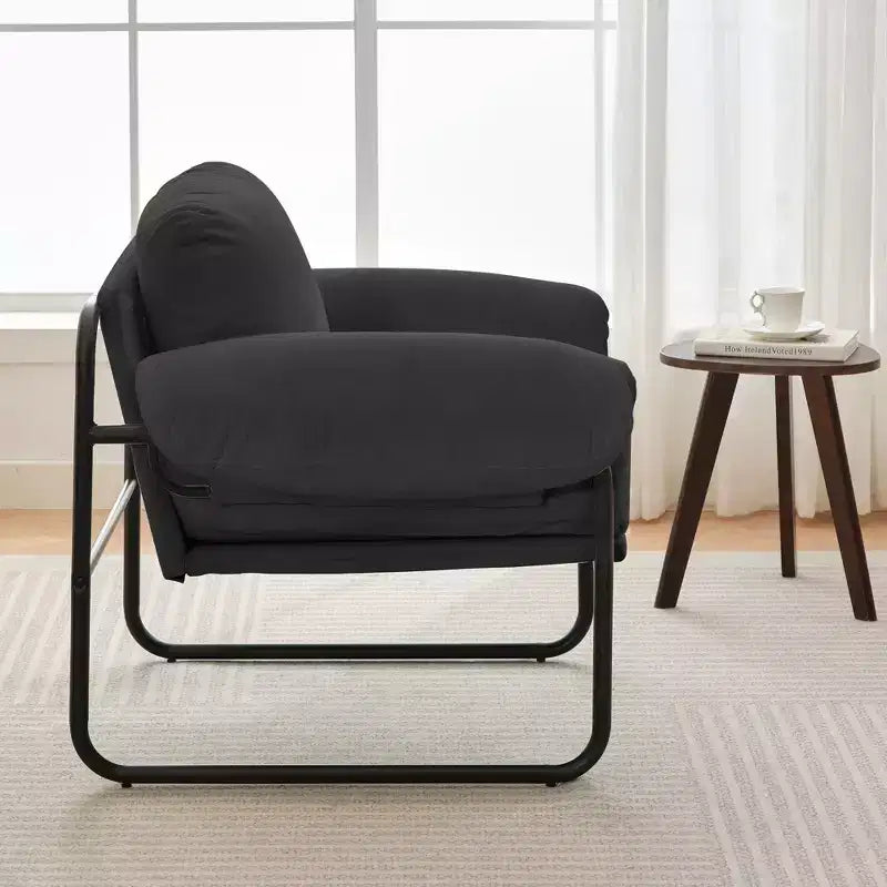 Fauteuil d'appoint en laine d'agneau Moore pour chambre à coucher, salle de réception, coin lecture, salon