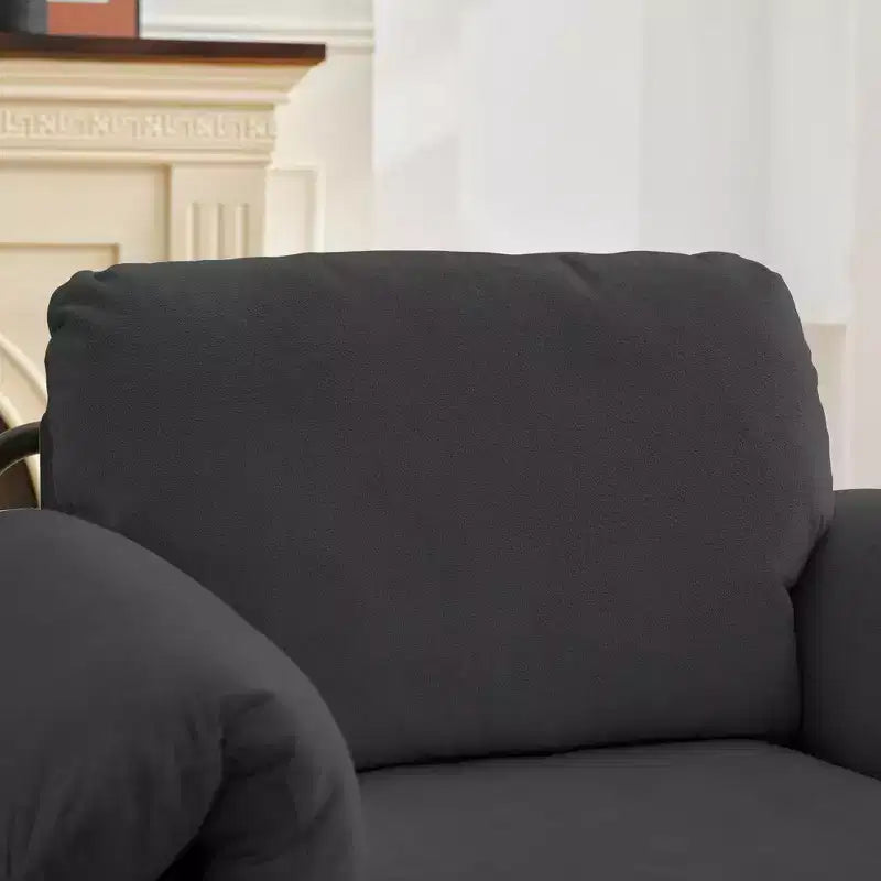 Fauteuil d'appoint en laine d'agneau Moore pour chambre à coucher, salle de réception, coin lecture, salon