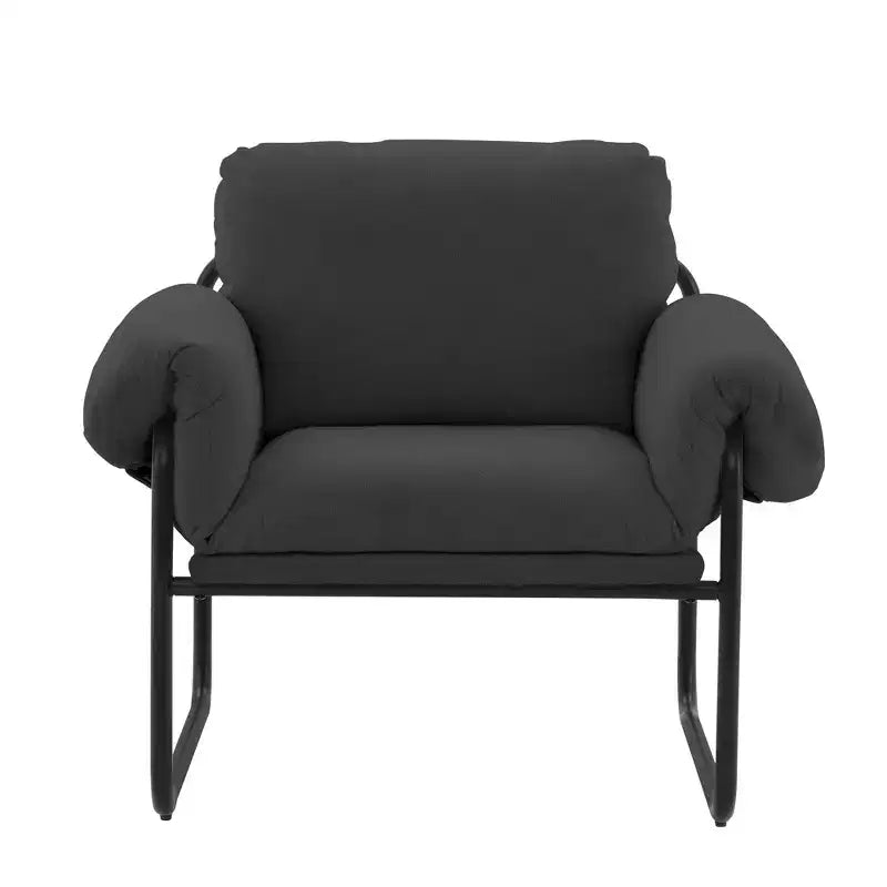 Fauteuil d'appoint en laine d'agneau Moore pour chambre à coucher, salle de réception, coin lecture, salon