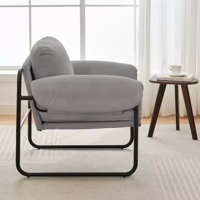 Fauteuil d'appoint en laine d'agneau Moore pour chambre à coucher, salle de réception, coin lecture, salon