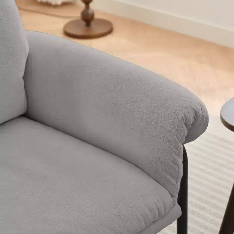 Fauteuil d'appoint en laine d'agneau Moore pour chambre à coucher, salle de réception, coin lecture, salon