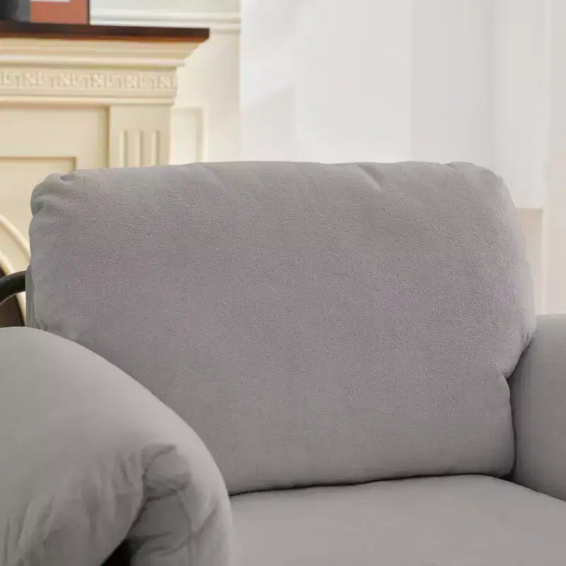 Fauteuil d'appoint en laine d'agneau Moore pour chambre à coucher, salle de réception, coin lecture, salon