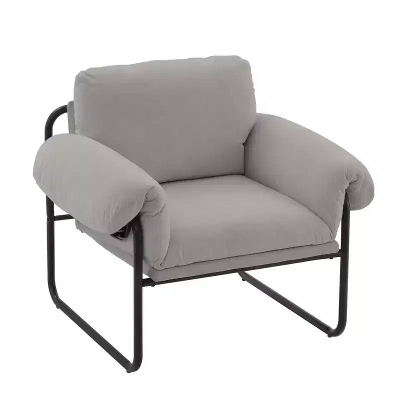 Fauteuil d'appoint en laine d'agneau Moore pour chambre à coucher, salle de réception, coin lecture, salon