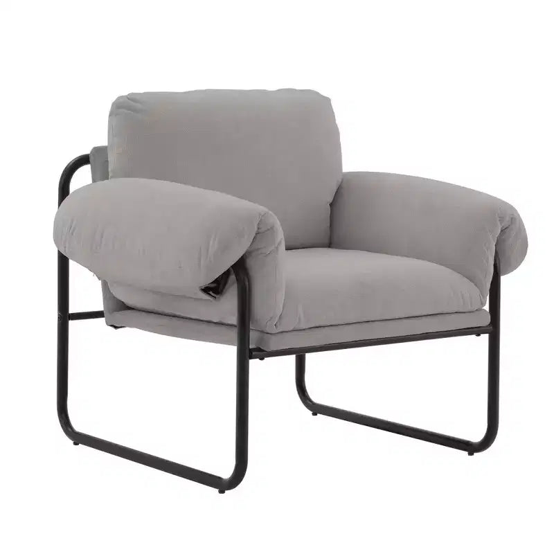 Fauteuil d'appoint en laine d'agneau Moore pour chambre à coucher, salle de réception, coin lecture, salon