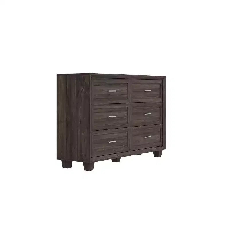 Buffet de Rangement Commode de Ferme Meuble d'Appoint avec 6 Tiroirs, Commode en Bois Blanc pour Chambre à Coucher, Salon, Couloir
