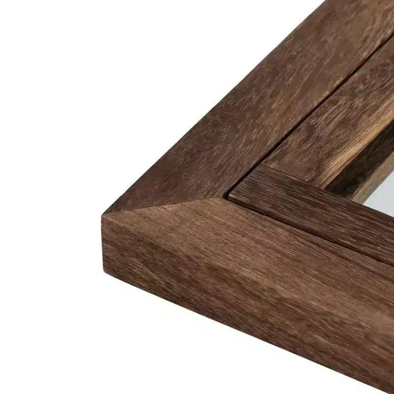 Miroir pleine longueur, en bois massif, avec cadre en arche classique, 71 po x 32 po, modèle à fenêtre, rectangulaire avec dessus arqué, autoportant, brun