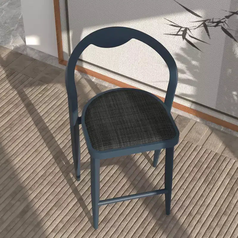 2 tabourets de bar en aluminium avec dossier, design minimaliste, structure en tube triangulaire, sans corde de traction, tabouret de bar moderne, chaise de bar confortable, tabouret de bar en métal