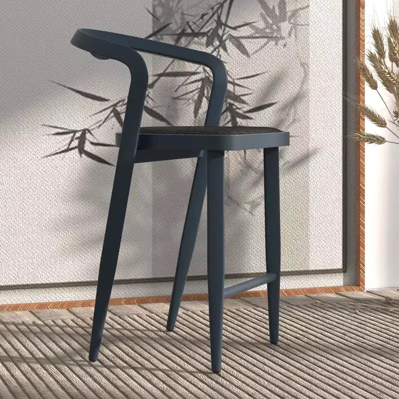 2 tabourets de bar en aluminium avec dossier, design minimaliste, structure en tube triangulaire, sans corde de traction, tabouret de bar moderne, chaise de bar confortable, tabouret de bar en métal