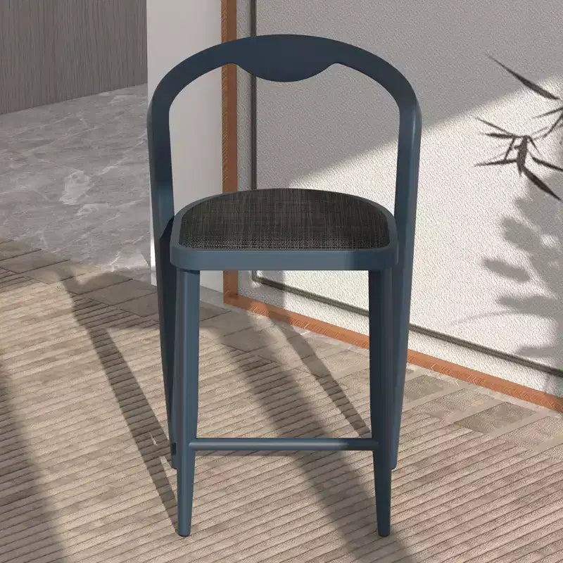 2 tabourets de bar en aluminium avec dossier, design minimaliste, structure en tube triangulaire, sans corde de traction, tabouret de bar moderne, chaise de bar confortable, tabouret de bar en métal