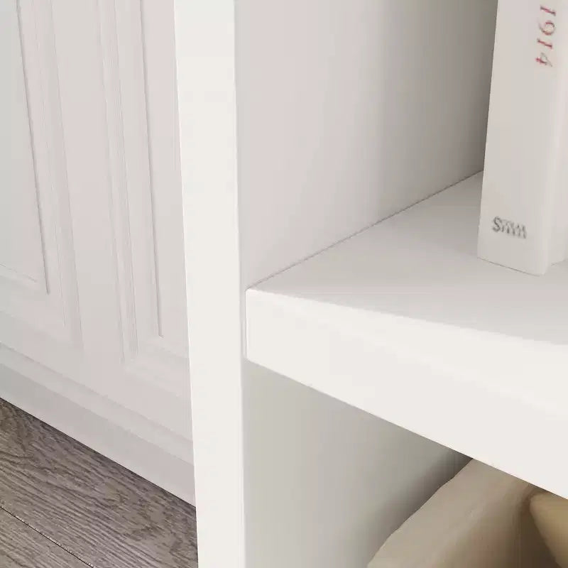 Étagère à Livres Blanche pour Enfants Meuble de Rangement pour Jouets avec 5 Compartiments Bibliothèque Maison de Jeu pour Tout-petits Étagère de Rangement en Bois pour Salle de Jeux, Chambre d'Enfant