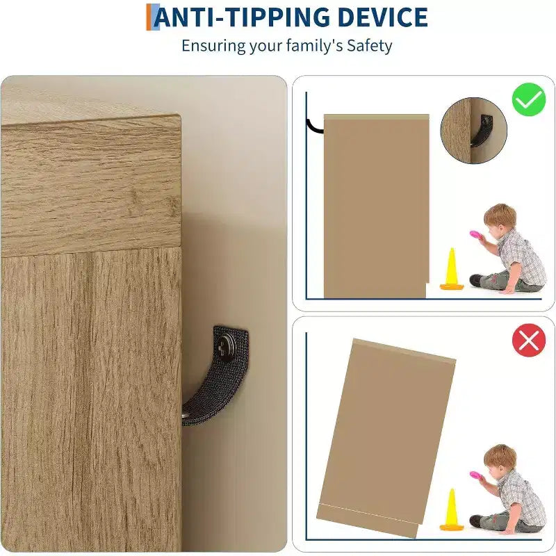 Commode Moderne en Bois pour Chambre, Armoire/Penderie 2 Portes de 110 cm avec 4 Tiroirs et Tringle, Meuble de Rangement pour Vêtements Suspendus