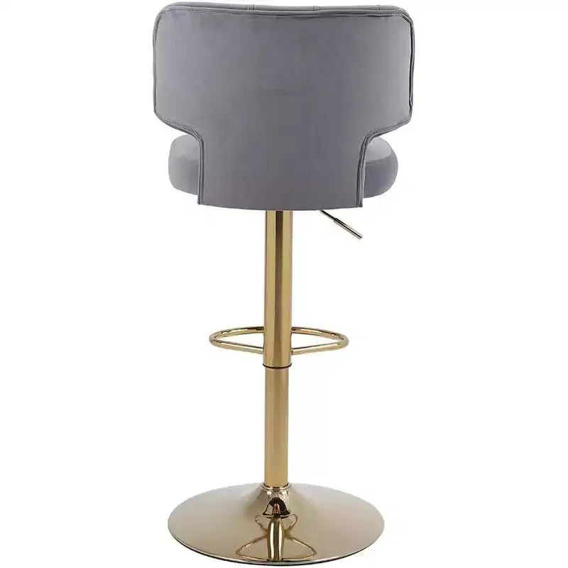 Tabourets de bar pivotants, tabourets de bar modernes hauteur comptoir avec dossier et repose-pieds doré, tabouret de comptoir pivotant réglable