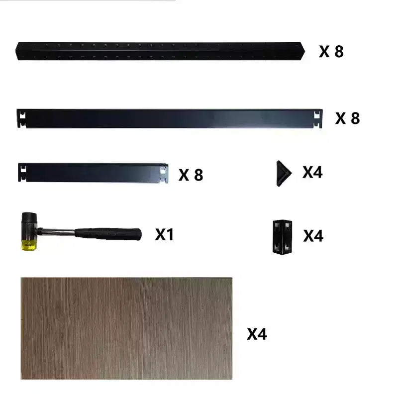 Étagères utilitaires à 4 niveaux, Étagères de rangement métalliques pour garage Unité d'étagères de garage réglables Étagères de rangement pour garage Râteliers de rangement robustes Étagères de cabanon - Noir