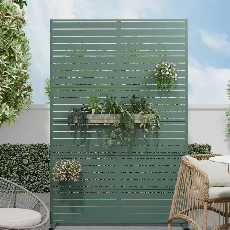 72 po. H  Brise-vue décoratif pour jardin