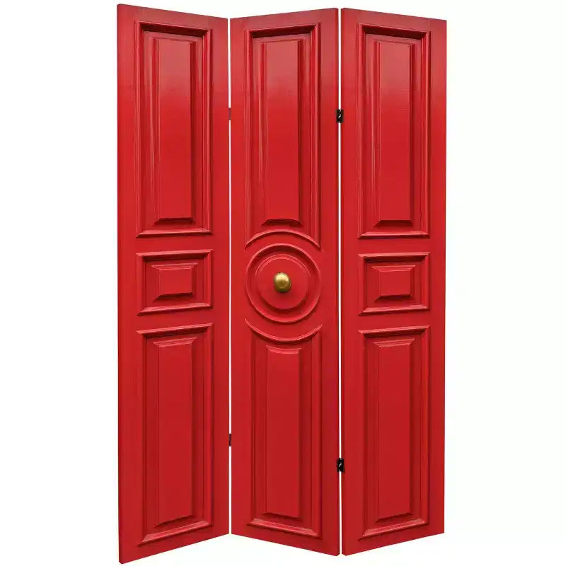 Séparateur de pièce en toile à panneau de porte double face fantaisie bleu de 6": Paravent pliable réglable à 3 panneaux