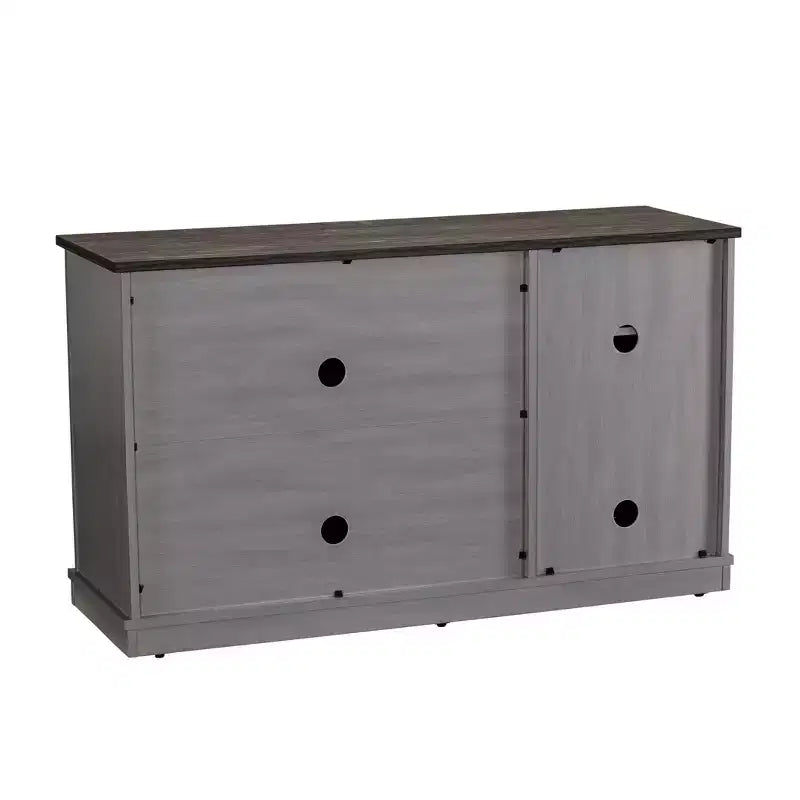 Meuble TV gris de 122 cm pour écrans jusqu'à 55 pouces