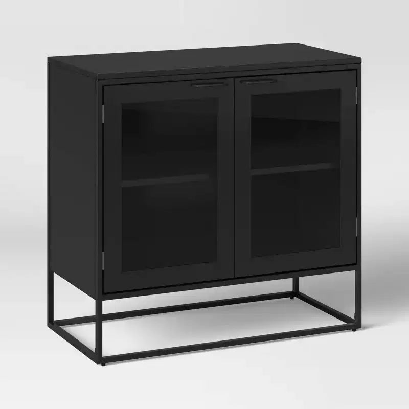 Glasgow Metal 2 Doors Cabinet Black - Threshold™