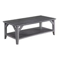 Winston Coffee Table Weathered Gray - Breighton Home: Rustic 2-Tier Design, Melamine Finish, Tapered Legs