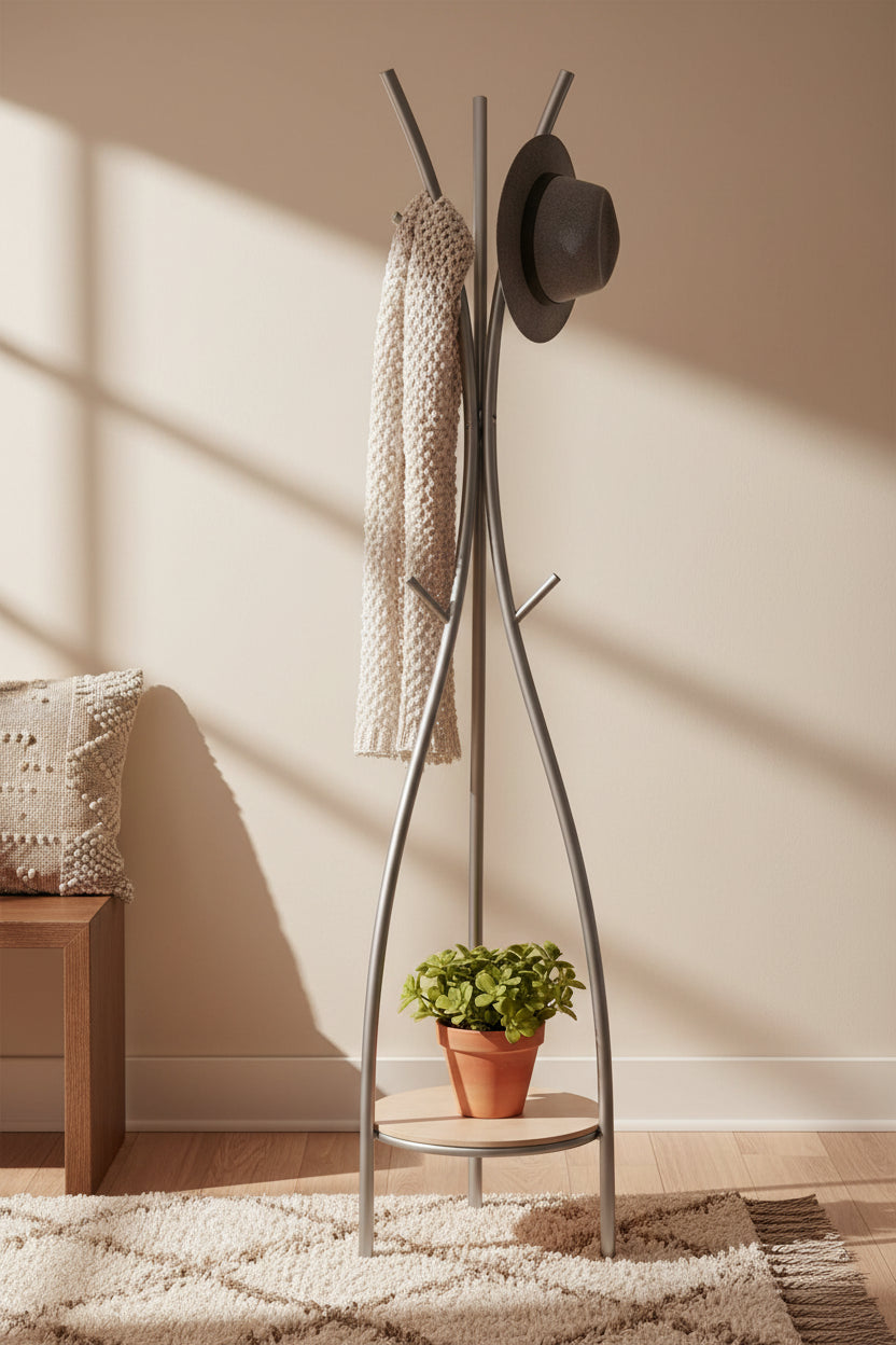 Contemporary Coat Rack Silver - Olivia & May