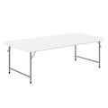 Emma and Oliver 4.93-Foot Kid's Granite White Plastic Folding Activity Table - Play Table
