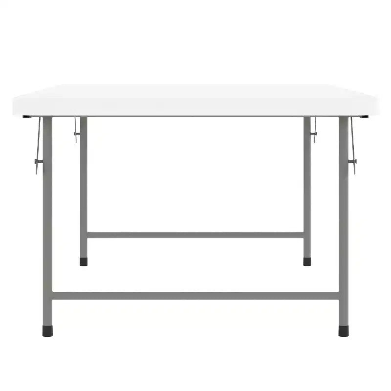 Table d'activités pliante en plastique blanc granit pour enfant de 1,50 m - Table de jeu
