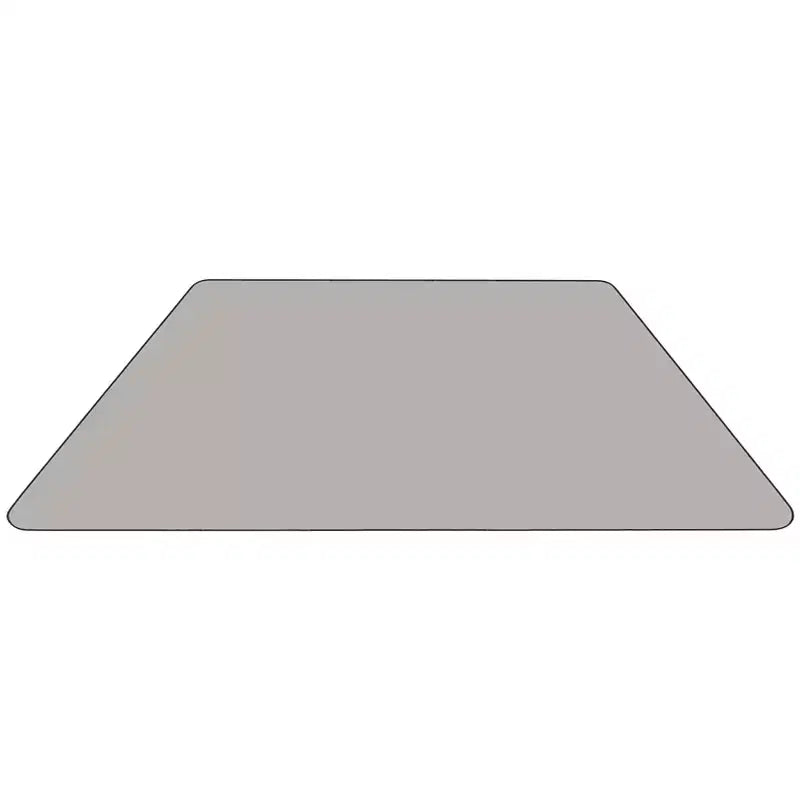Table d'activités réglable mobile 22,5x45 trapézoïdale grise en stratifié HP
