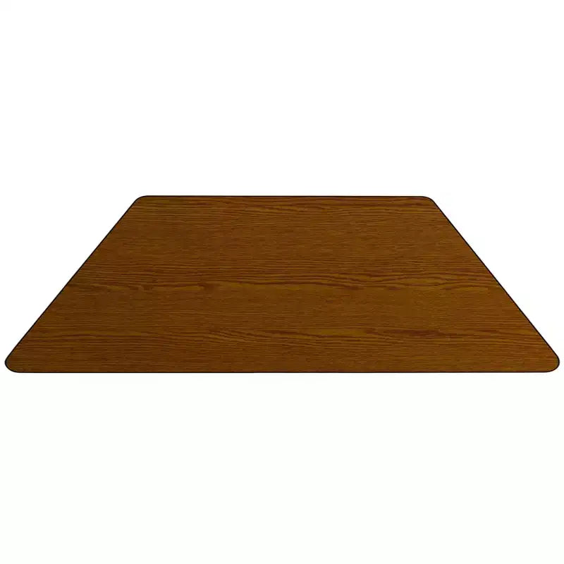 Table d'activités réglable mobile 22,5x45 trapézoïdale grise en stratifié HP