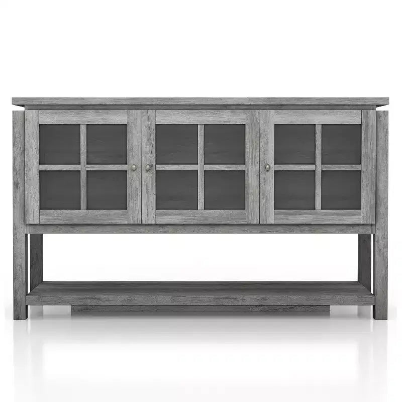 Carita Transitional Windowpane Cabinets Buffet - HOMES: Inside + Out