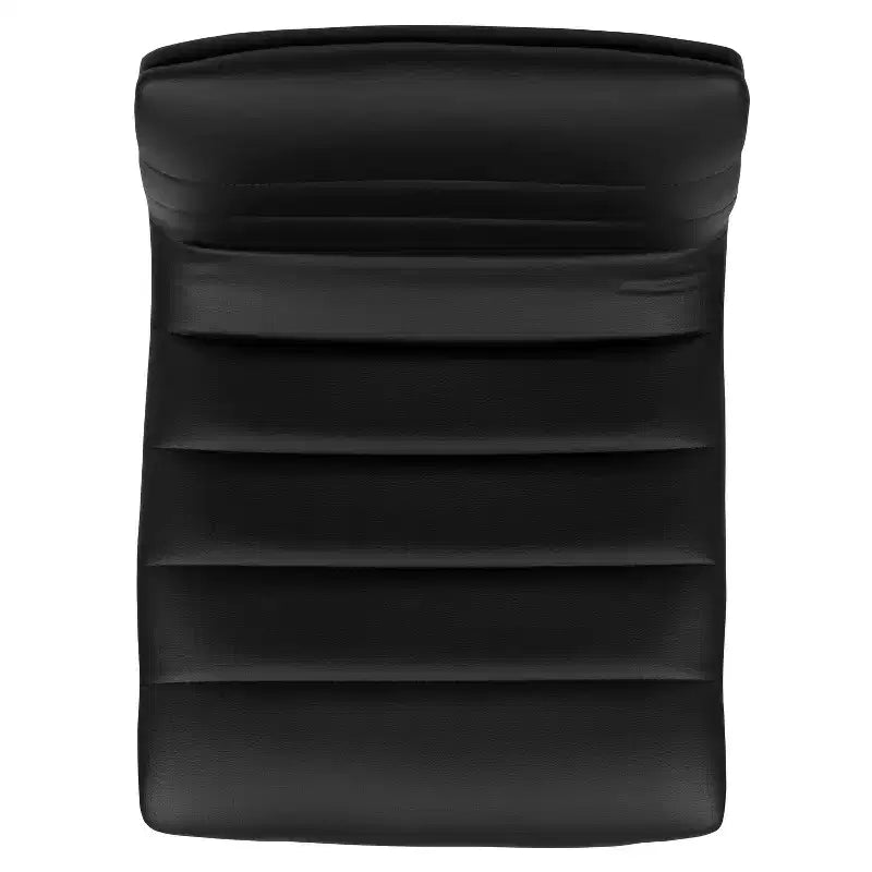Tabouret de bar moderne en vinyle à hauteur réglable avec dossier à surpiqûres horizontales,