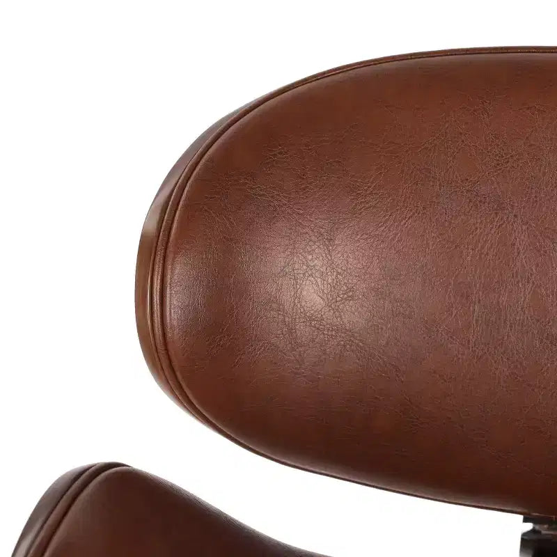 Tabouret de bar pivotant rembourré de style moderne du milieu du siècle