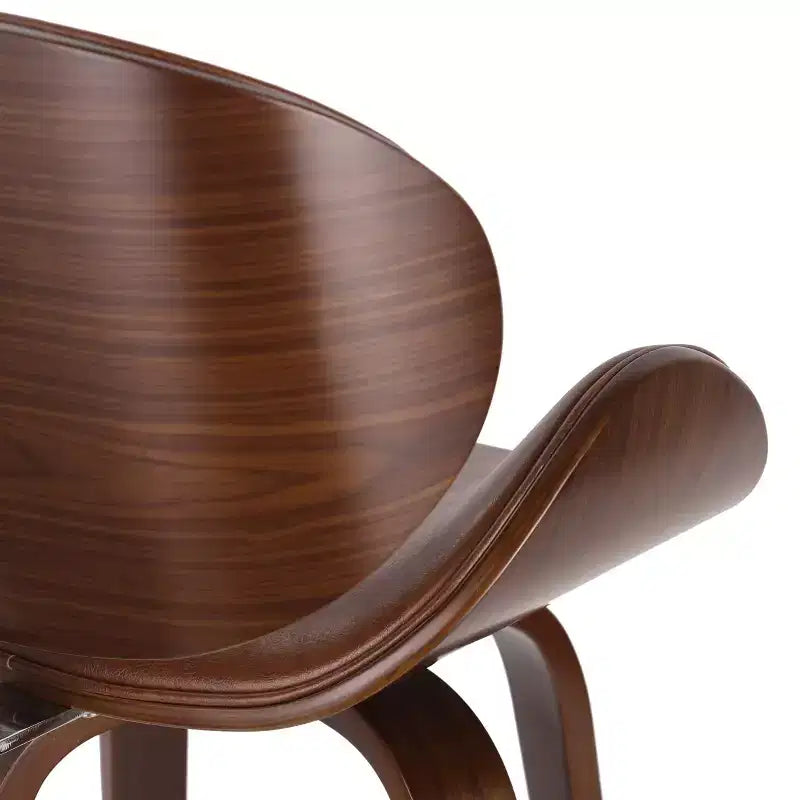 Tabouret de bar pivotant rembourré de style moderne du milieu du siècle