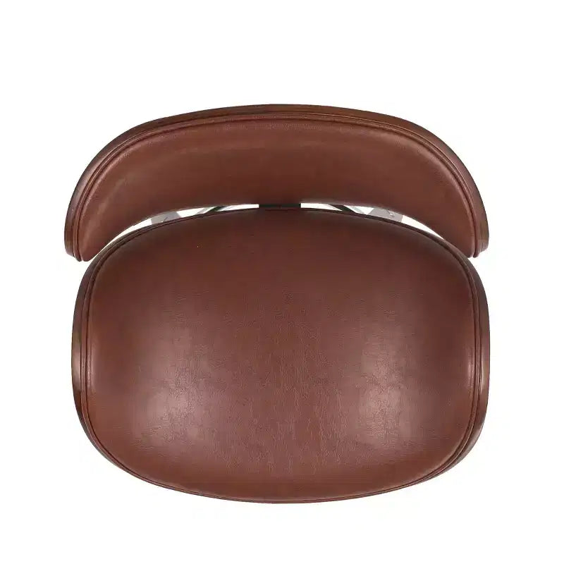 Tabouret de bar pivotant rembourré de style moderne du milieu du siècle