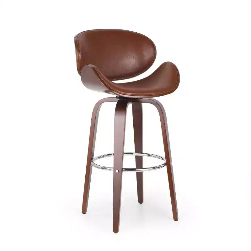Jakin Mid-Century Modern Upholstered Swivel Barstool - Christopher Knight Home
