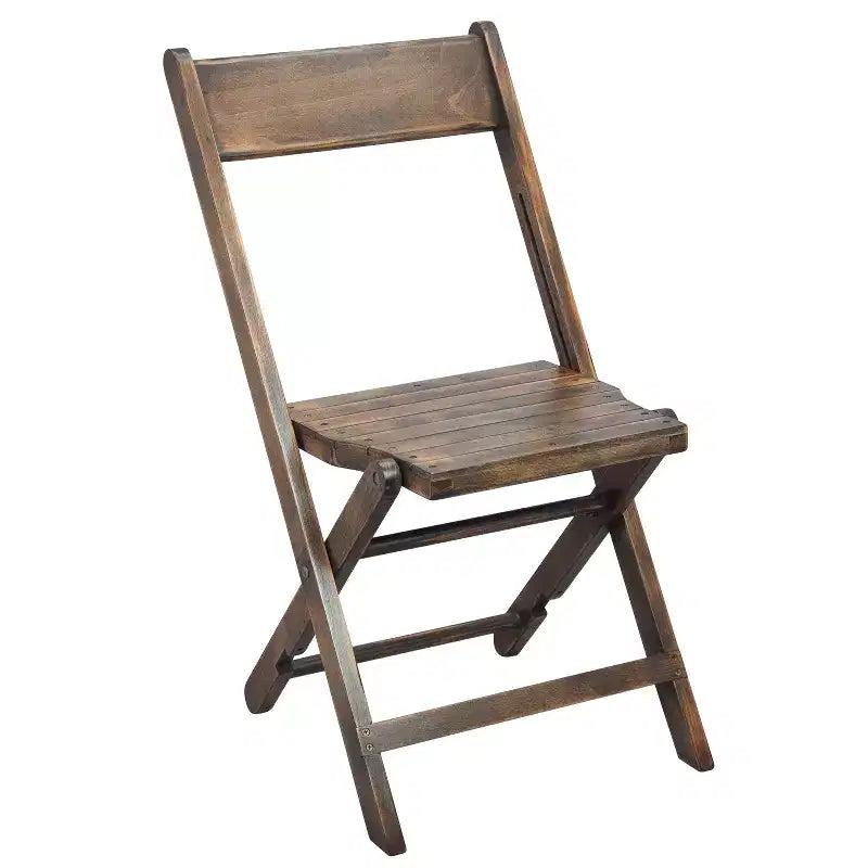 Chaise de mariage pliante en bois à lattes - Chaise d'événement - Noir antique,