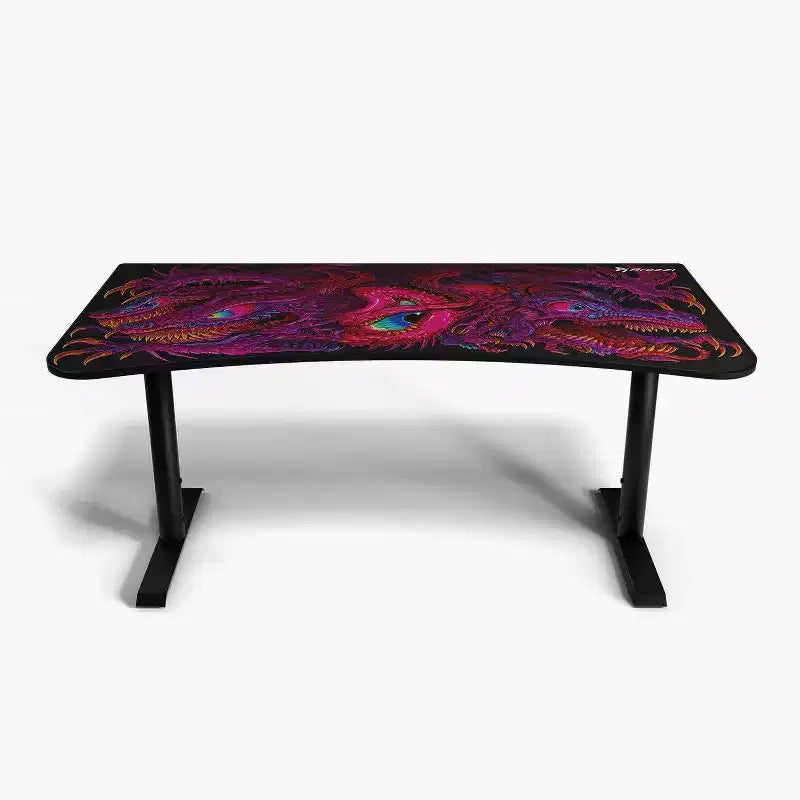 Tapis de souris lavable pour bureau de jeu incurvé ultralarge et 3 découpes personnalisées pour support d'écran avec gestion des câbles