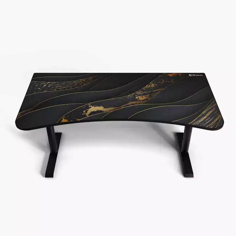 Tapis de souris lavable pour bureau de jeu incurvé ultralarge et 3 découpes personnalisées pour support d'écran avec gestion des câbles