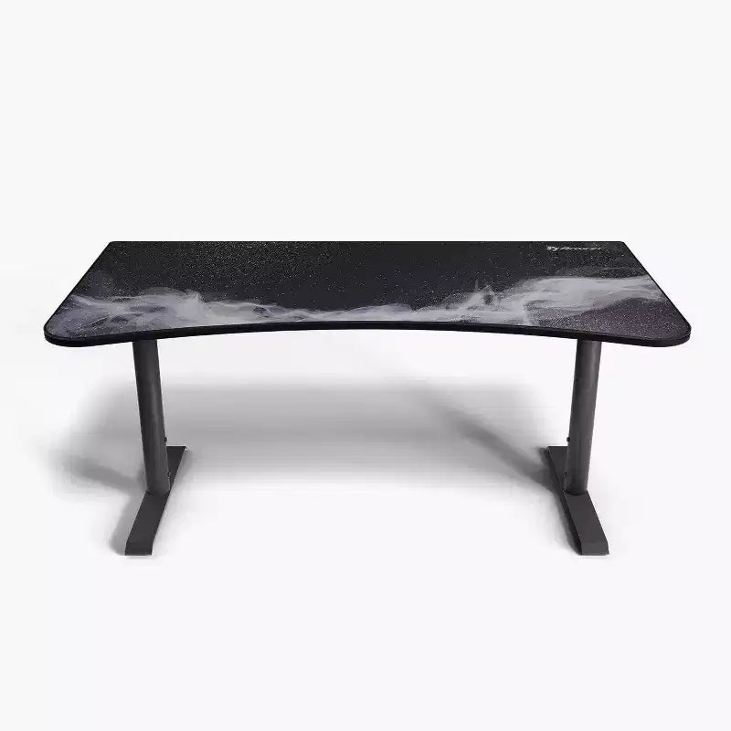 Tapis de souris lavable pour bureau de jeu incurvé ultralarge et 3 découpes personnalisées pour support d'écran avec gestion des câbles
