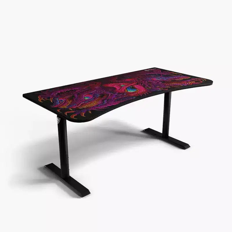 Tapis de souris lavable pour bureau de jeu incurvé ultralarge et 3 découpes personnalisées pour support d'écran avec gestion des câbles