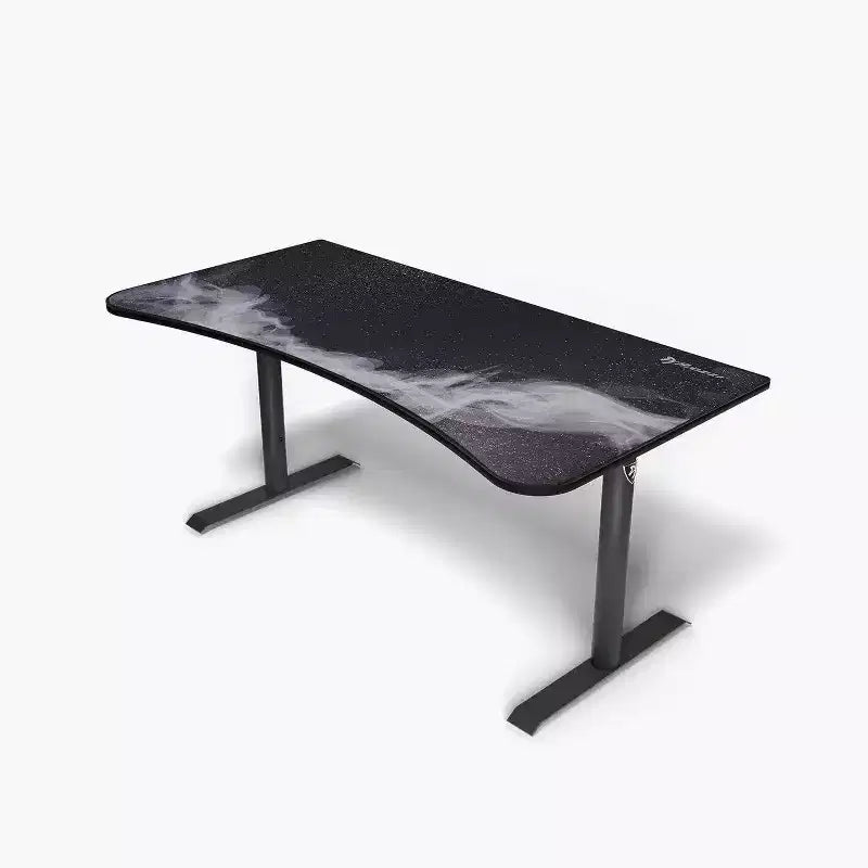 Tapis de souris lavable pour bureau de jeu incurvé ultralarge et 3 découpes personnalisées pour support d'écran avec gestion des câbles